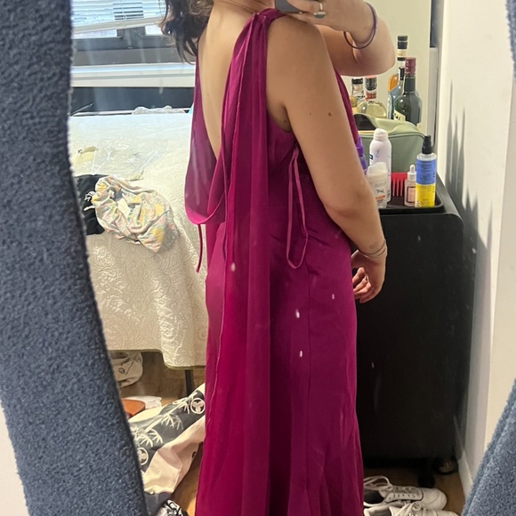 GABRIELLA COWL MAXI DRESS - FUCHSIA - Picture 6 of 6